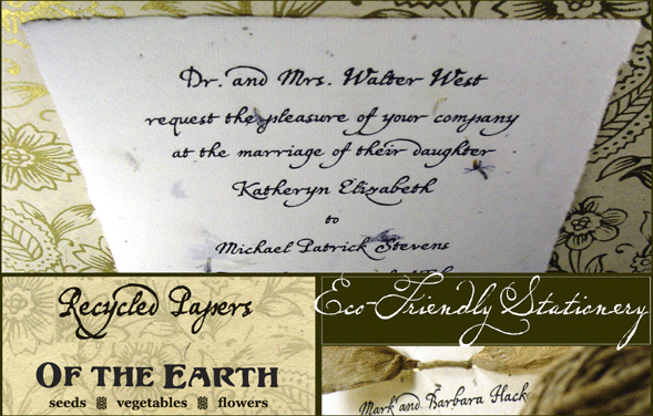 Wedding Invitations with an earth friendly twist